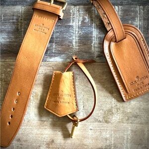 Louis Vuitton Authentic Vachetta leather Accessories / Made In France/USA Seller